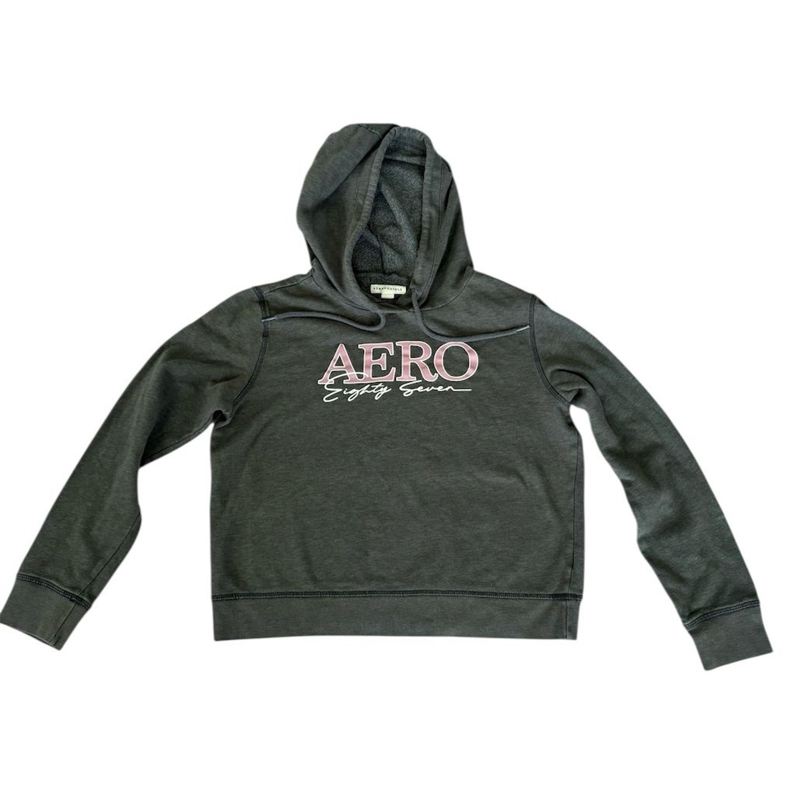 Aéropostale Aero Eighty Seven Gray Pullover Hoodie Unisex M