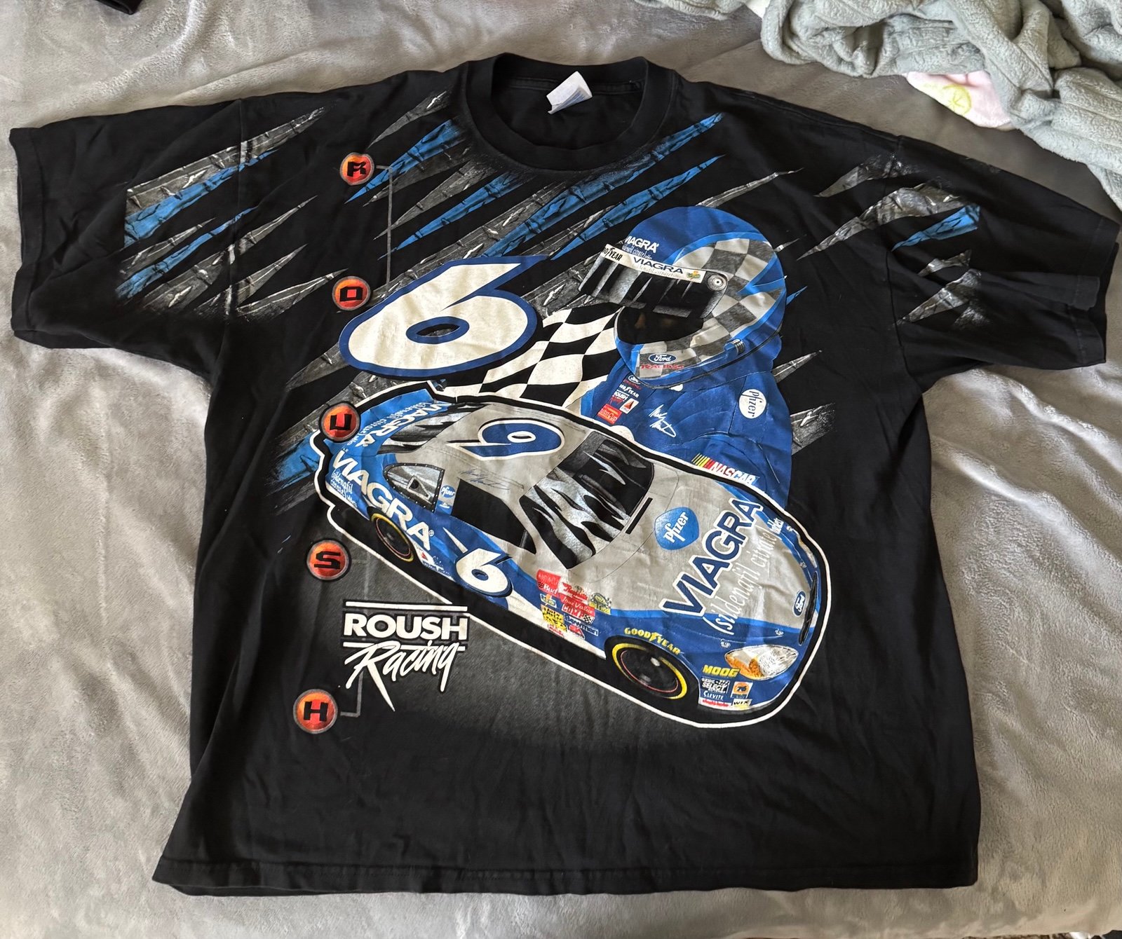 Mark Martin NASCAR T-shirt all over print shirt NASCAR #6 Nascar 90’s retro