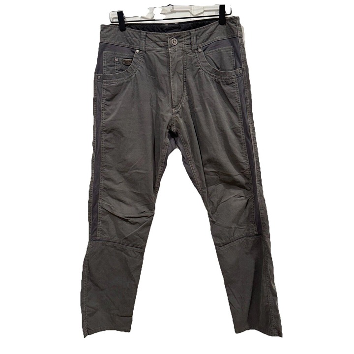 Kuhl Pants Men Size 32x30 Hiking Stretch Cargo Gray 7 pockets Workwear Radikl