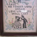 VTG CROSS STITCH SAMPLER FRAMED, VERY PRETTY