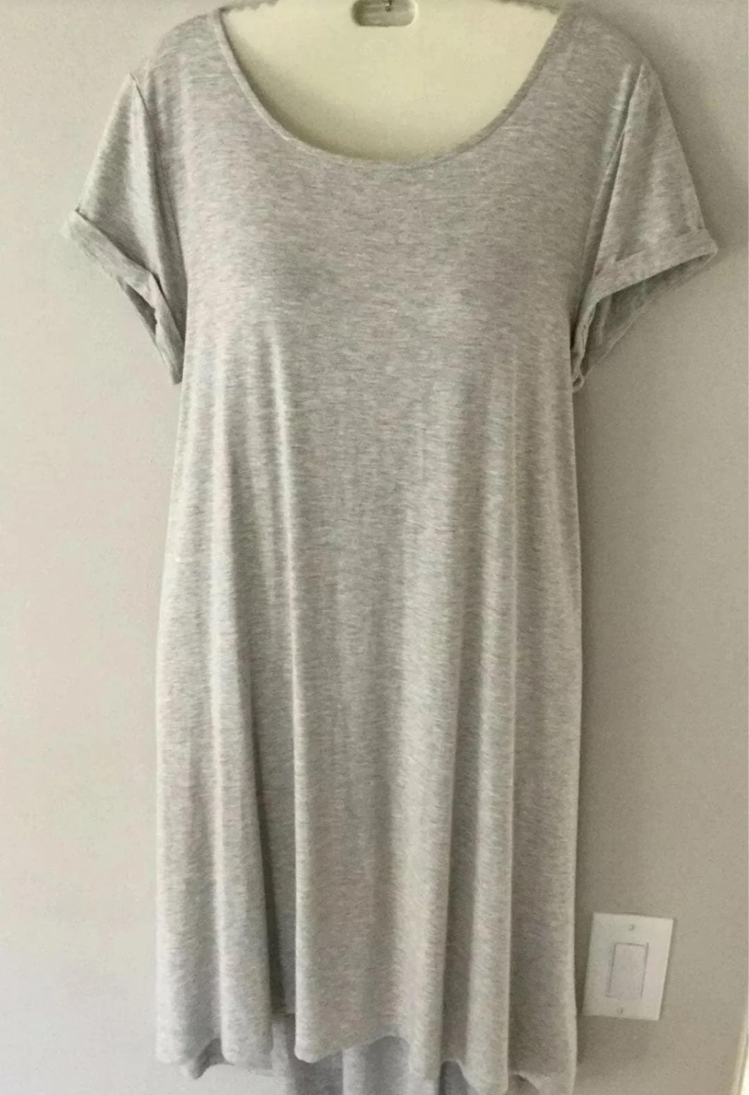 Cupio Gray High Low Casual Dress L 10