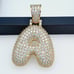 925 Sterling Silver Cubic Zircon Pendant, UU1P7A7126