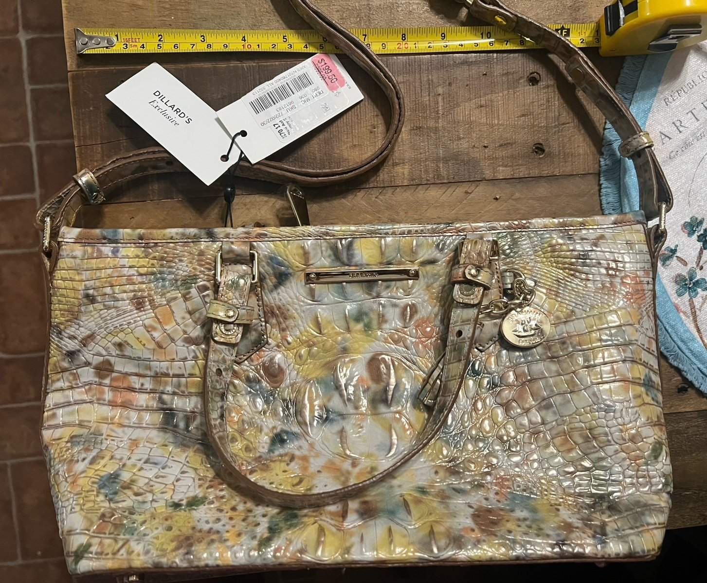 Brahmin Mini Asher Poppy seed Melbourne crossbody bag medium size new with tag