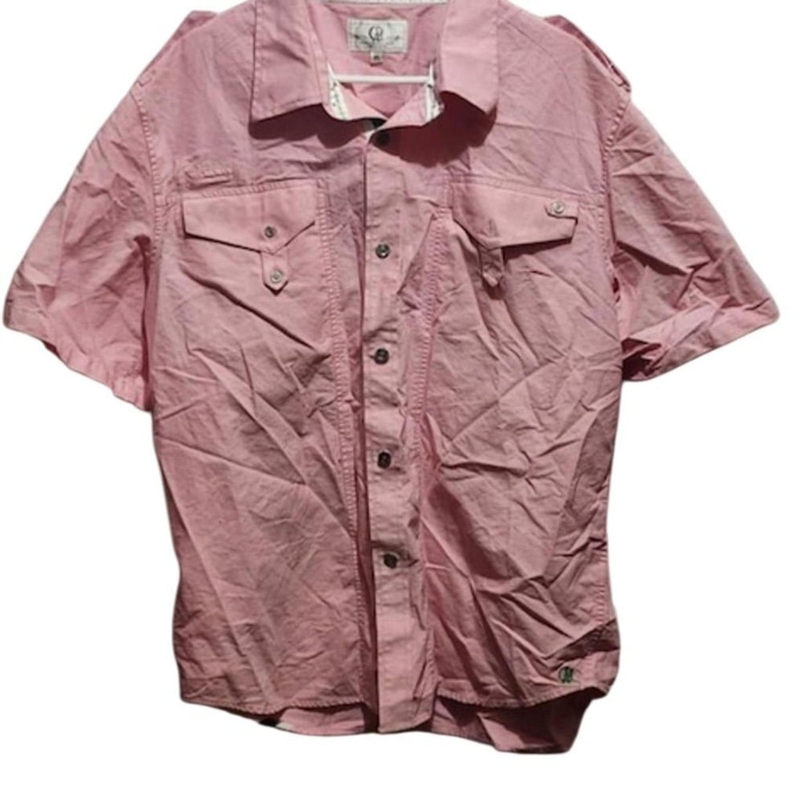 Cavi Men's 3XL Pink Short Sleeve Button-Up Shirt product of great taste vintage