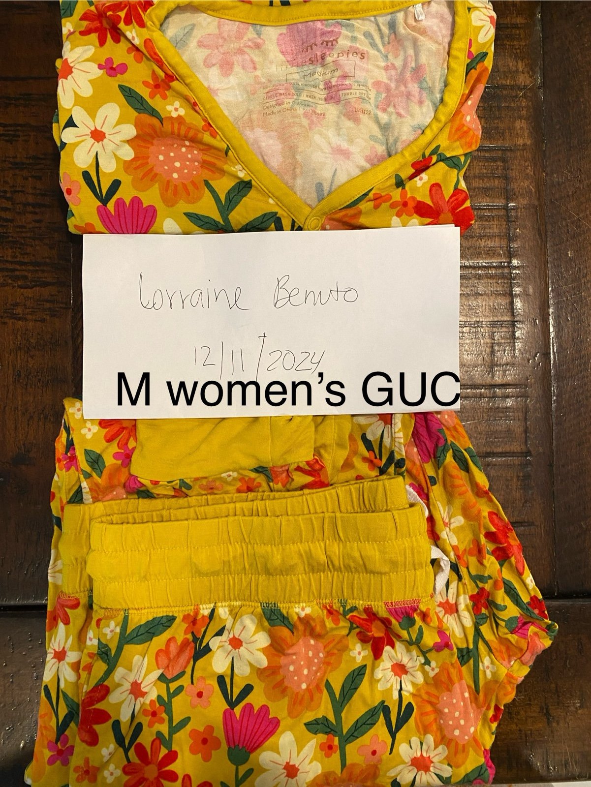 Little sleepies sunny garden mom pajamas
