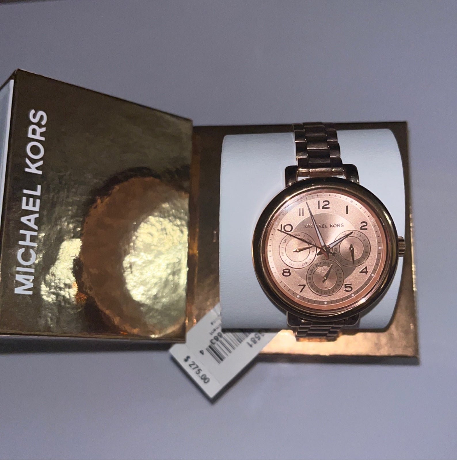 Woman’s NWT Michael Kors Rose Gold-tone 38mm watch
