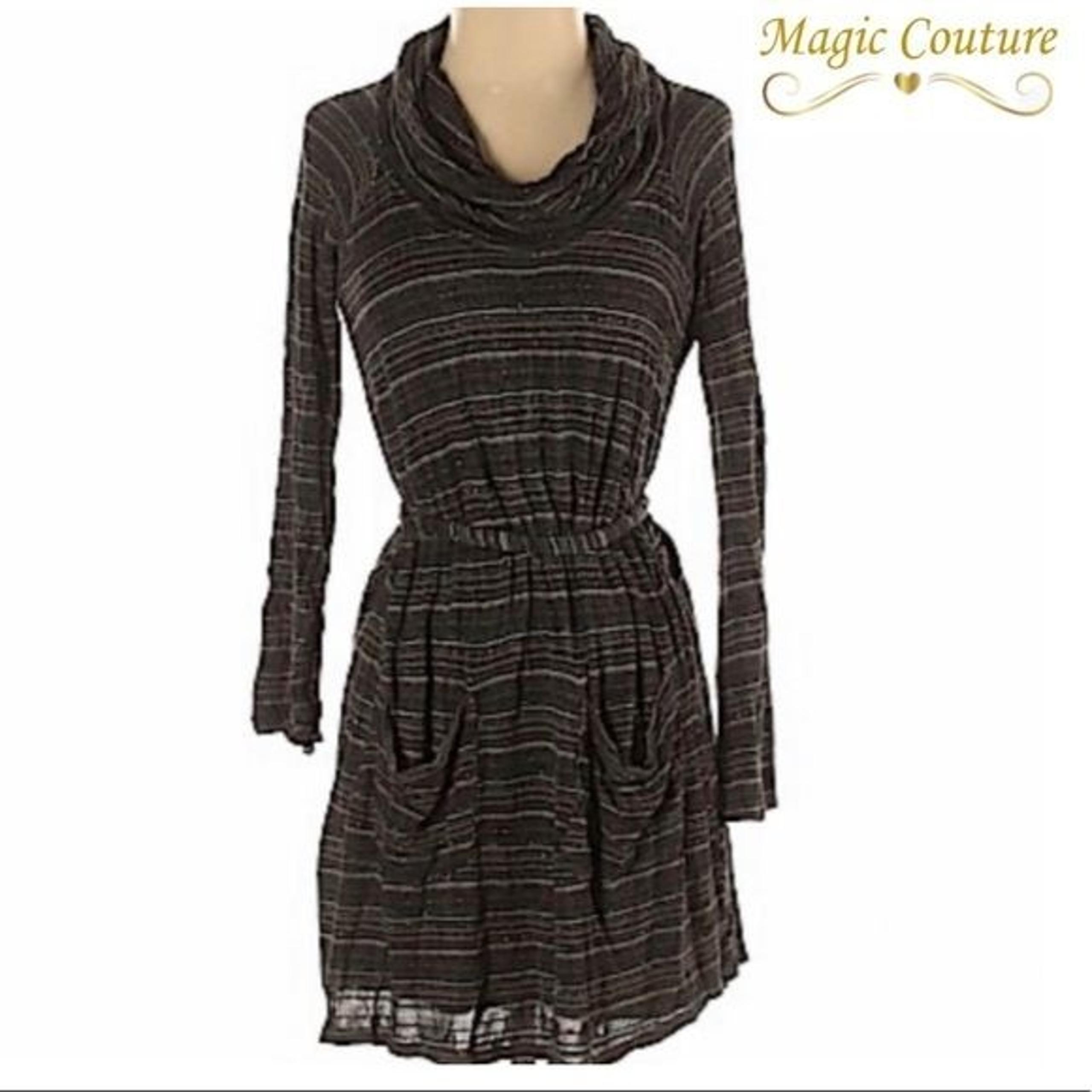 Ella Moss Striped Cowl Neck Dress