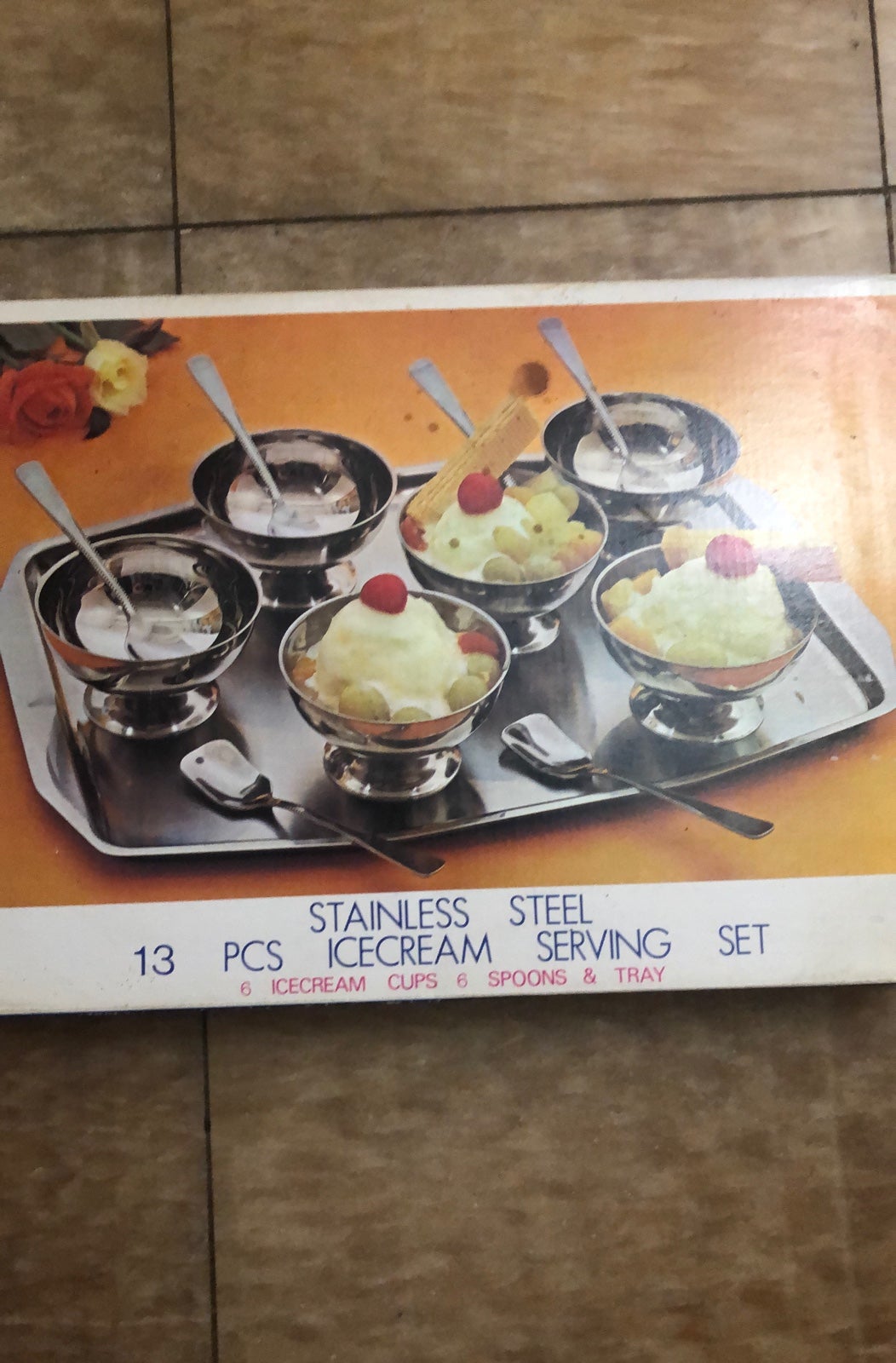 Stainless steel 13 pcs ice cream serving set