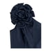 Alfred Sung Dress D850 Oversized Flower One-Shoulder Satin Column navy size 10