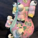 Vintage Chinoiserie Famille Rose Pink Fertility Vase