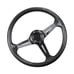 NEW JDM UNIVERSAL 350MM CARBON FIBER Acrylic Deep Dish 6 Holes Steering Wheel