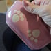 Set of 2 Dog/Cat Princess Pink Heart Shape 6 Lx5 T x1.5 D Food Water Pet Bowls