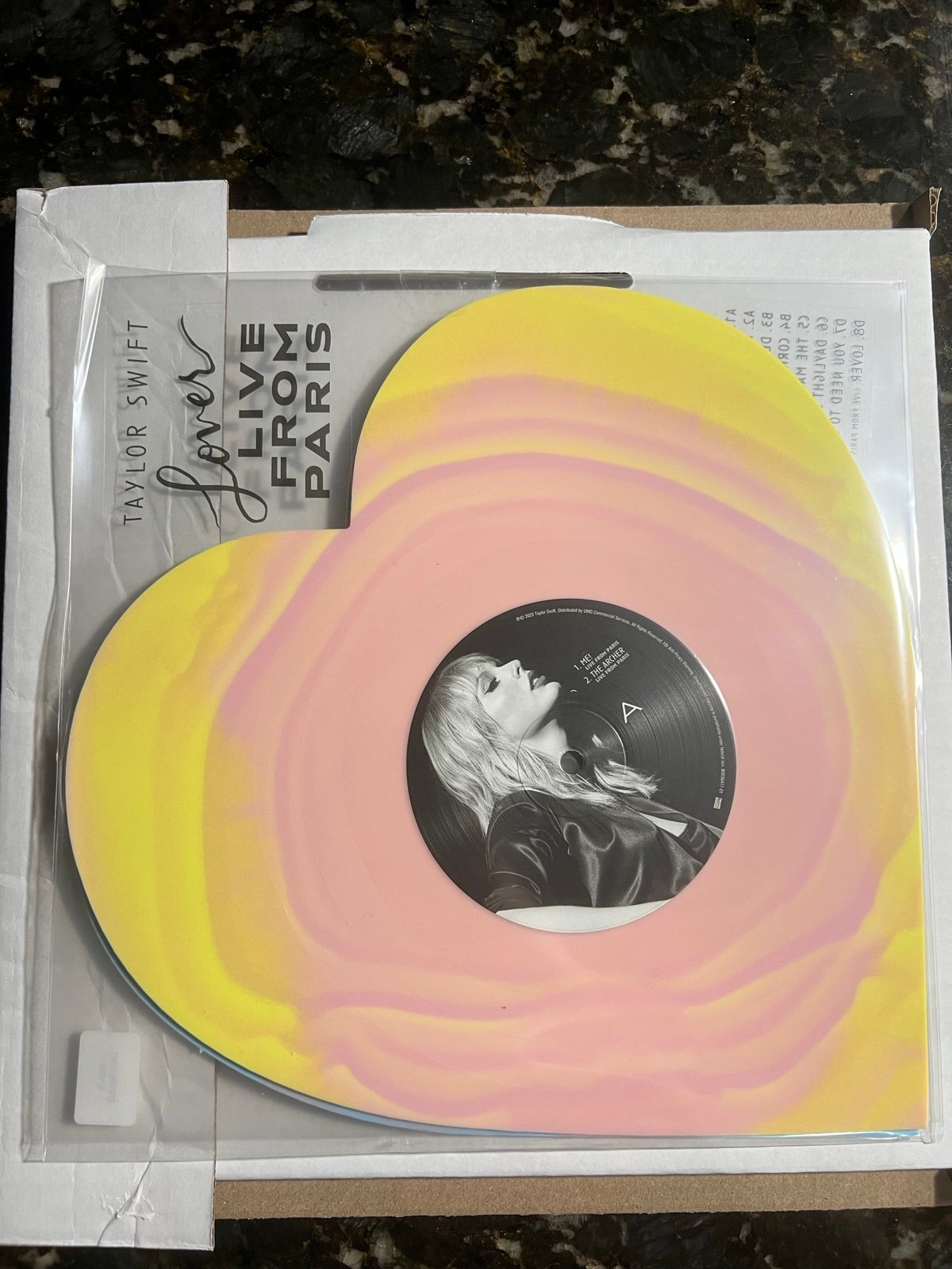 Taylor Swift Lover (Live From Paris) Heart Shaped Vinyl