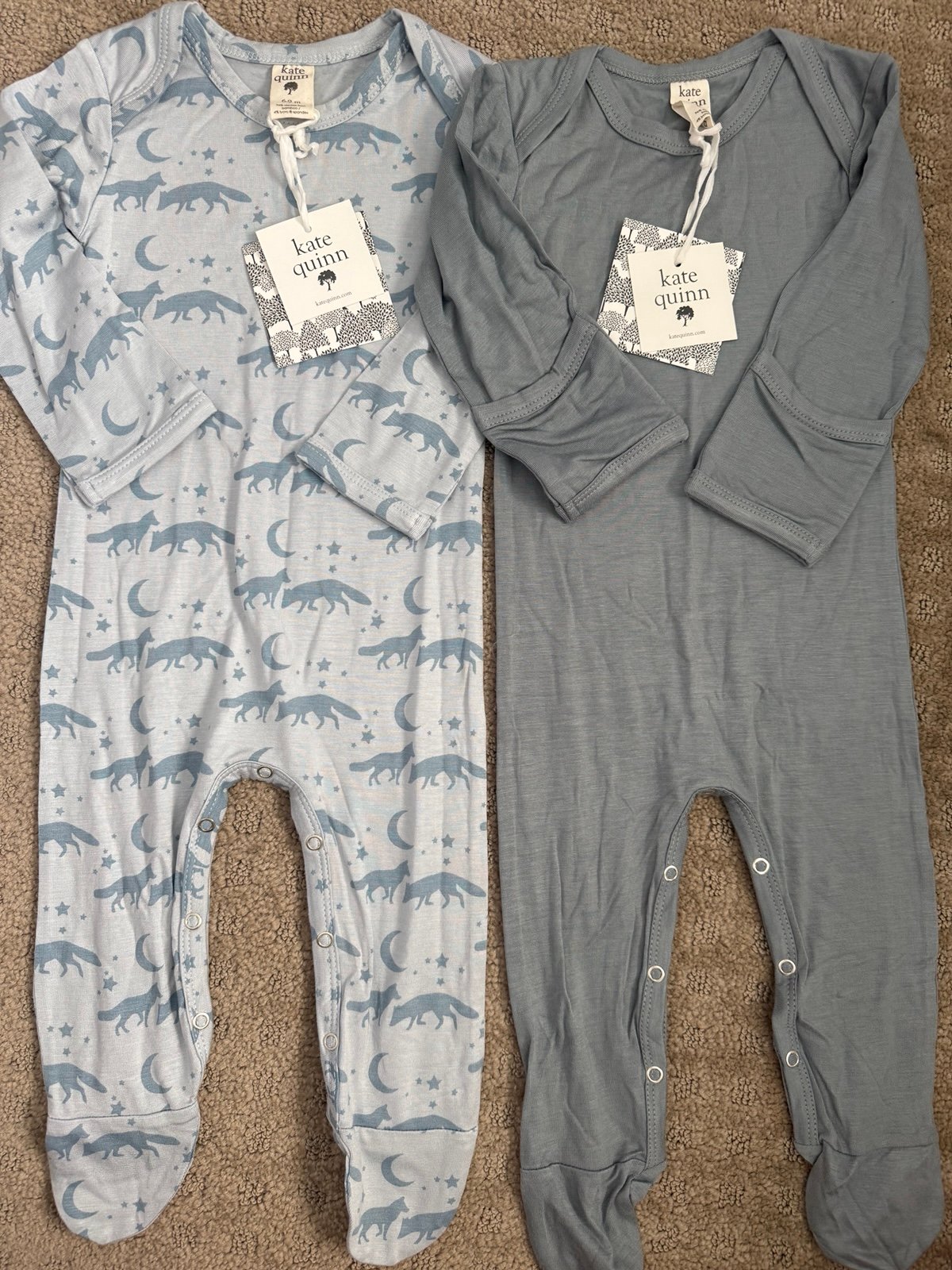 Kate Quinn 6-9 month bamboo footies