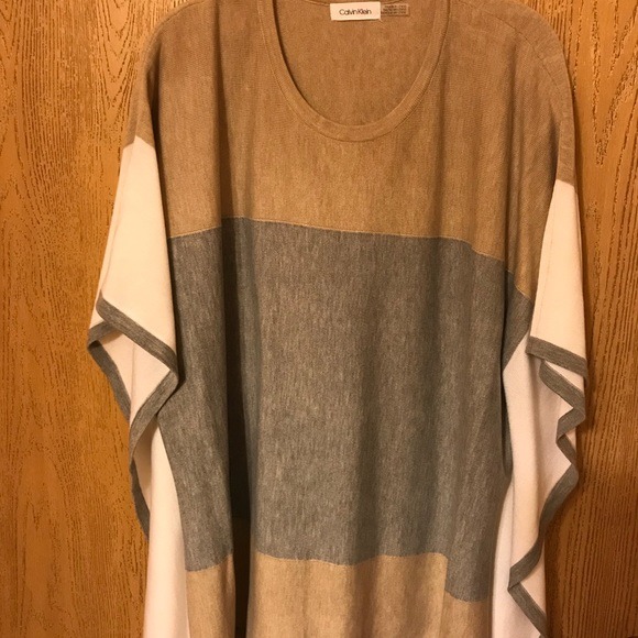 Multi colored poncho