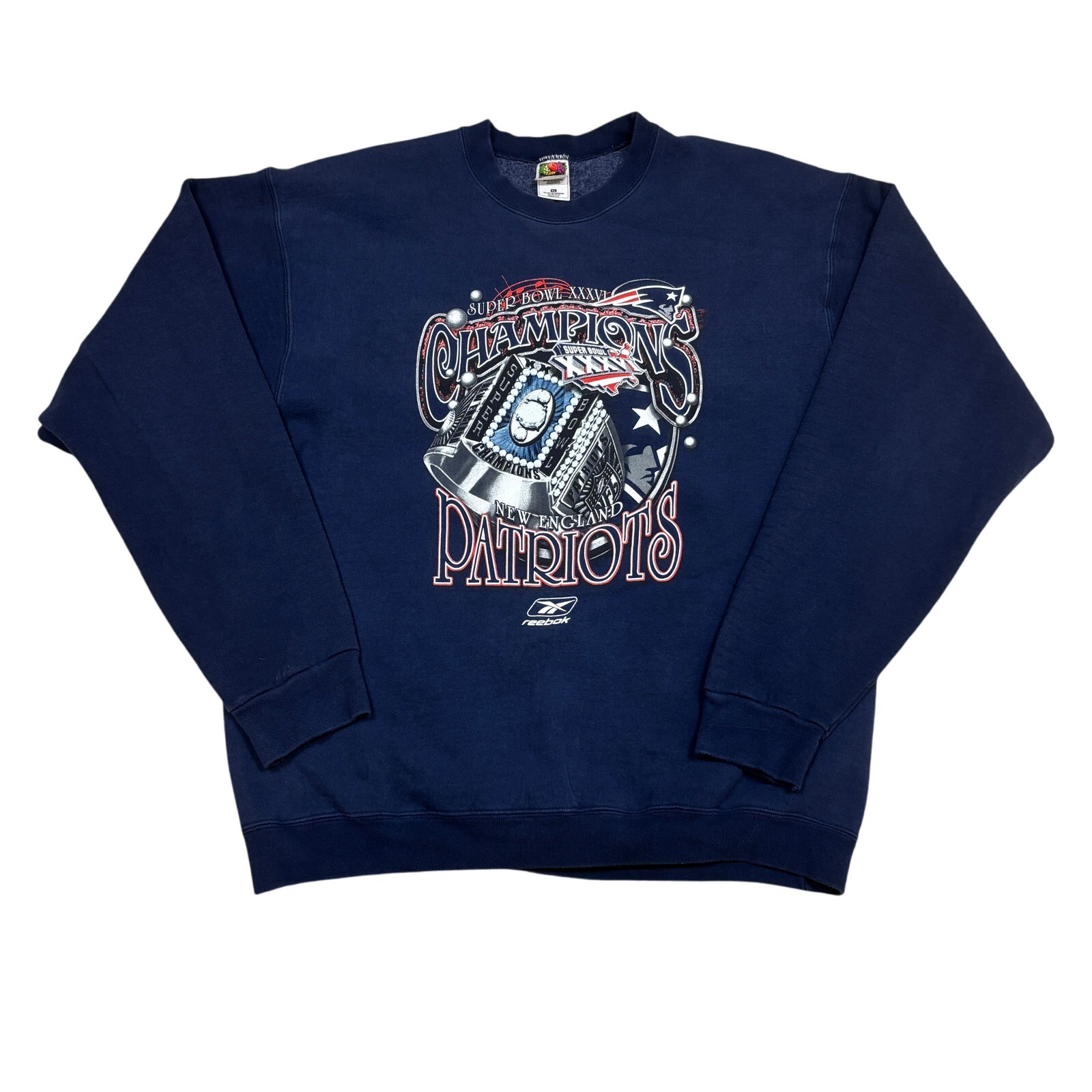 Vintage New England Patriots Super Bowl XXXVI 36 Champions Sweatshirt XL