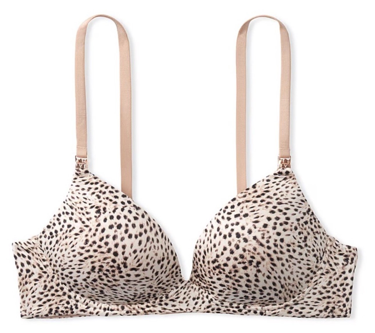 Wireless Nursing Bra with Lace Wing BODY BY VICTORIA Leopard Print