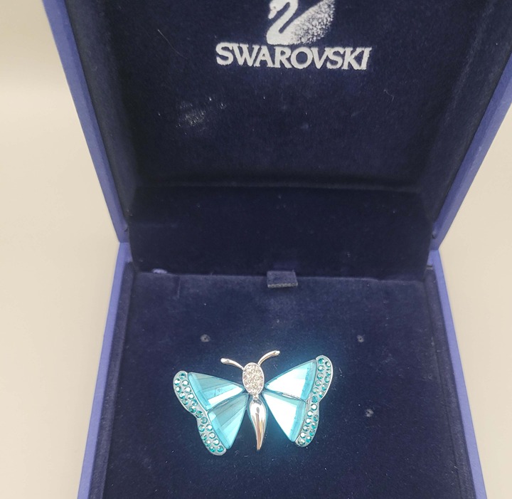Swarovski butterfly pin