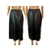 80s 90s Luxe Black Leather Straight Midi Skirt w Button Detail | 29 waist