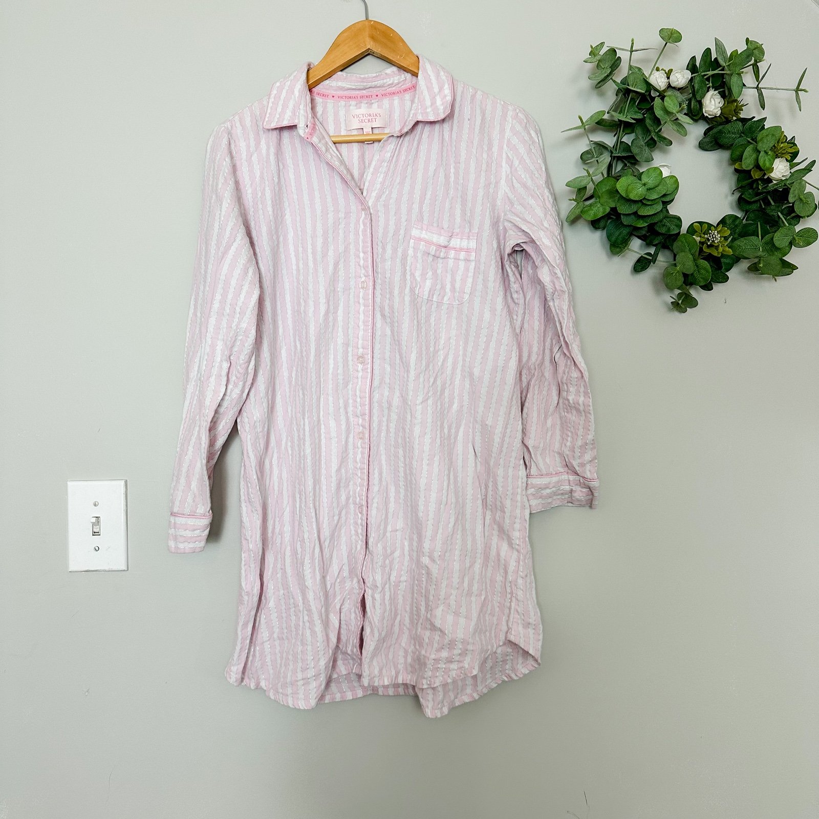Victoria s Secret Shimmer Button Down Shirts Mercari