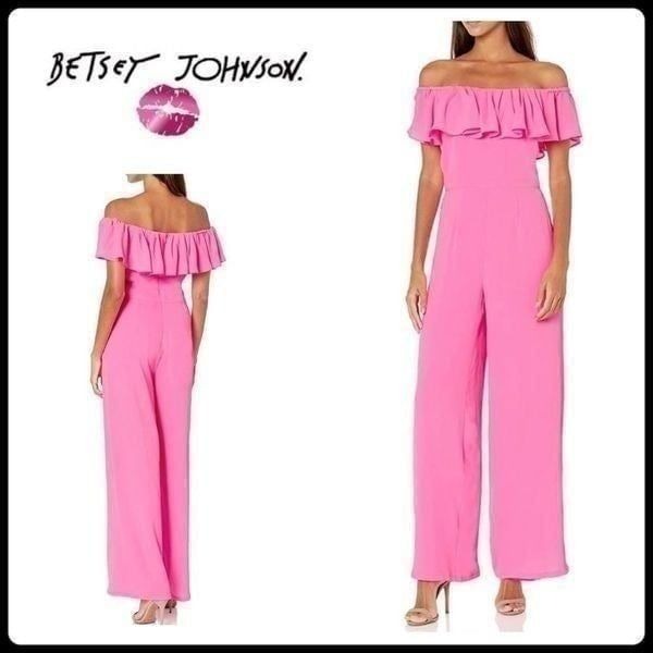 New. Betsey Johnson bubblegum pink jumpsuit.