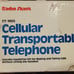 Radio shack cellular transportable telephone, original box