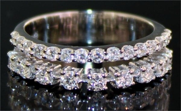 Double Row 1.09 ct VS Lab Diamond Ring