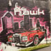 Big Hawk Canvas Wall Art Hanging, Dj Screw Mural Artwork Print, 11x20.5 inches