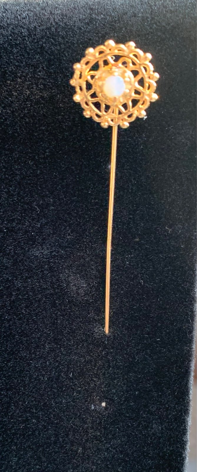 14k Gold Opal Stick Pin