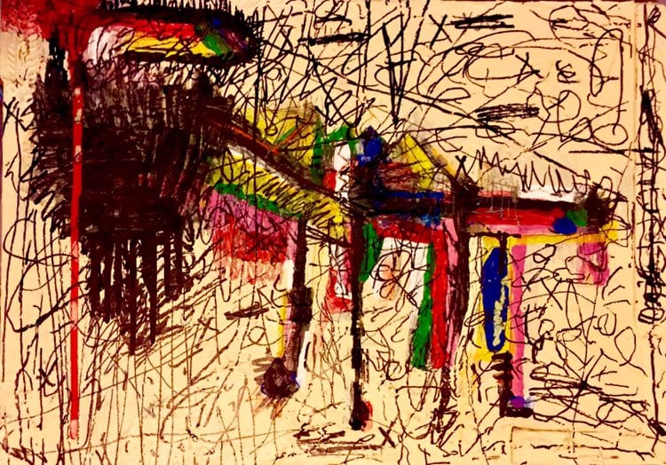 26”x18” Abstract Art Canvas Painting