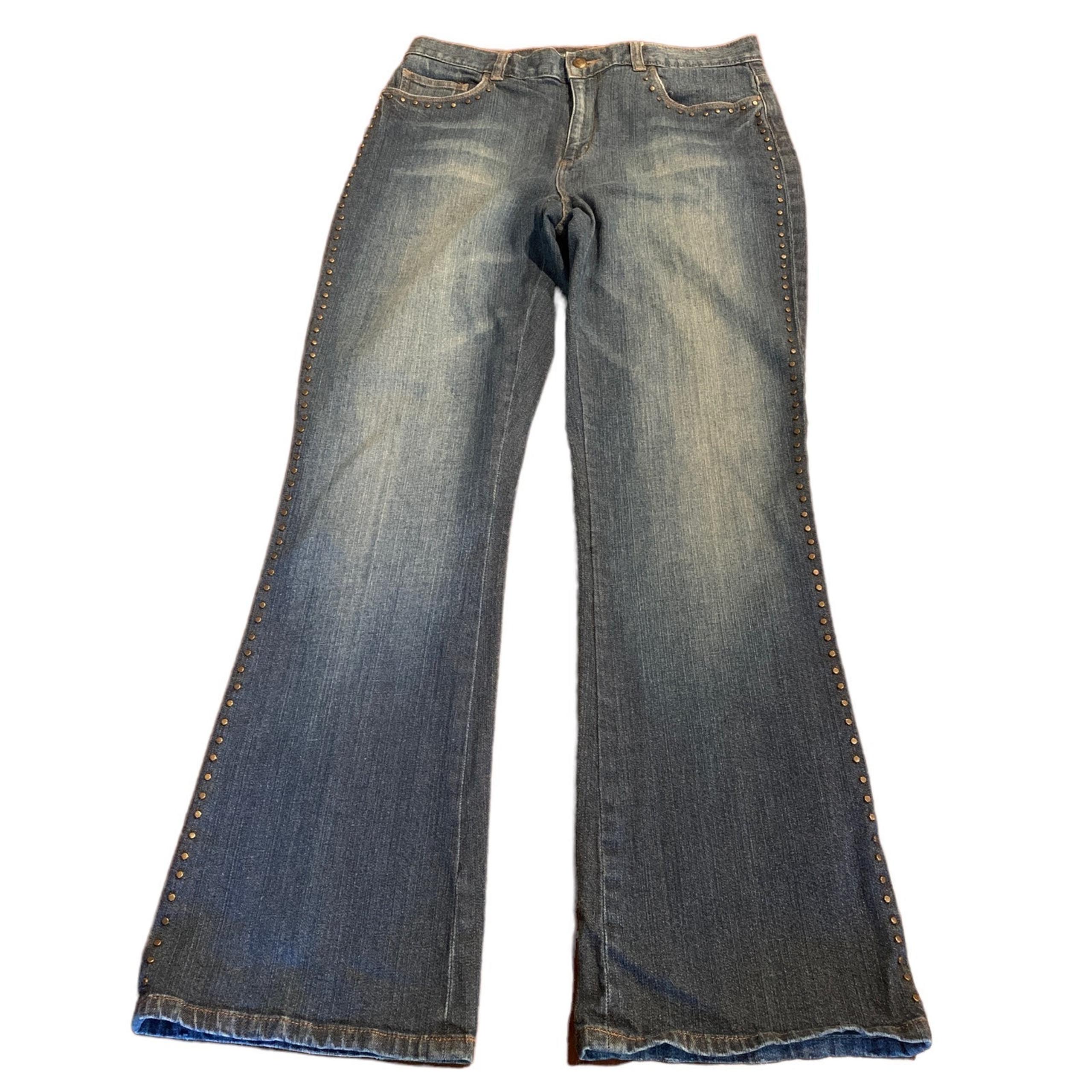 Lauren Jeans Co Ralph Lauren Women’s High Waist Studded Mom Jeans Size 8