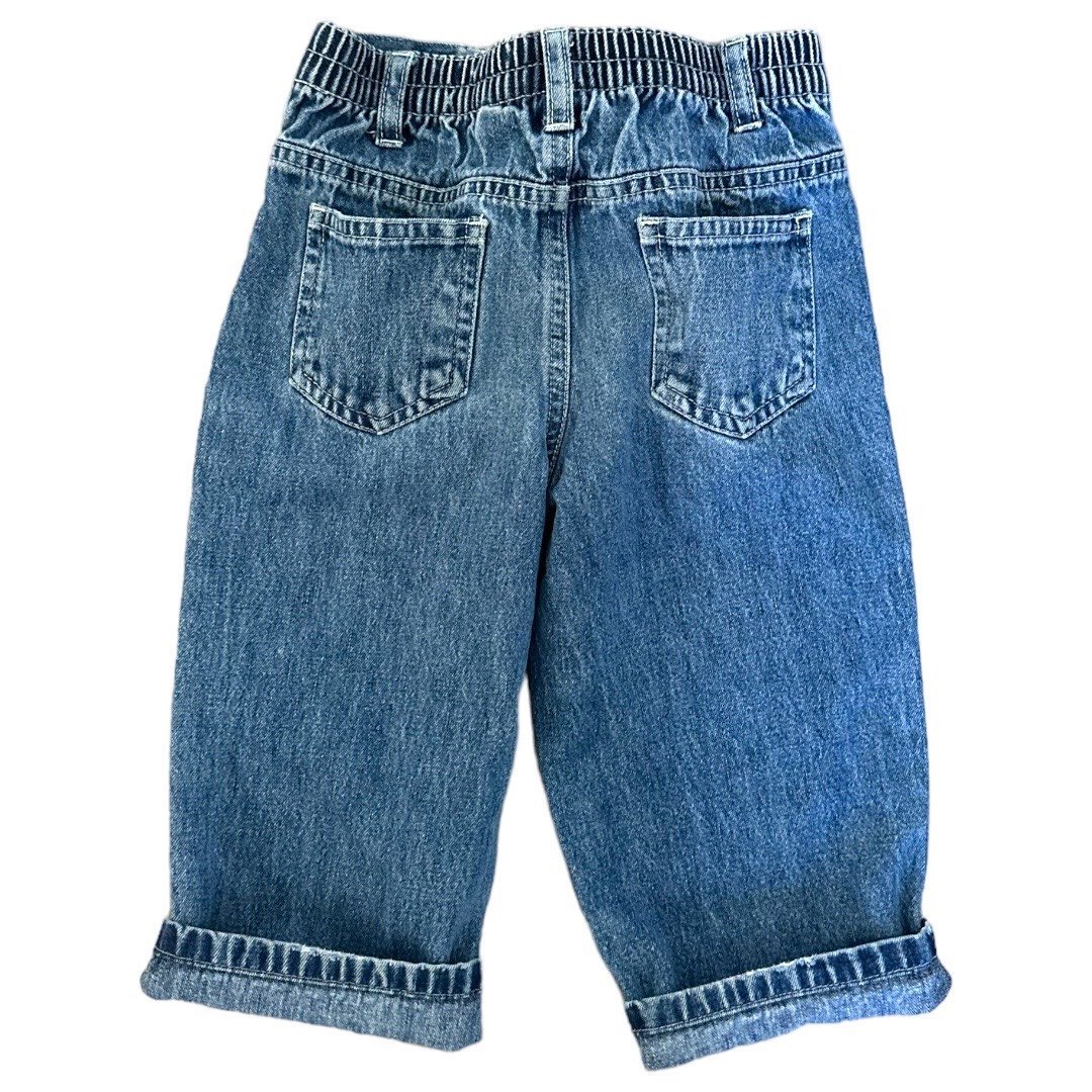 ADORABLE VINTAGE girls high rise jeans - roll up bottoms 24 months