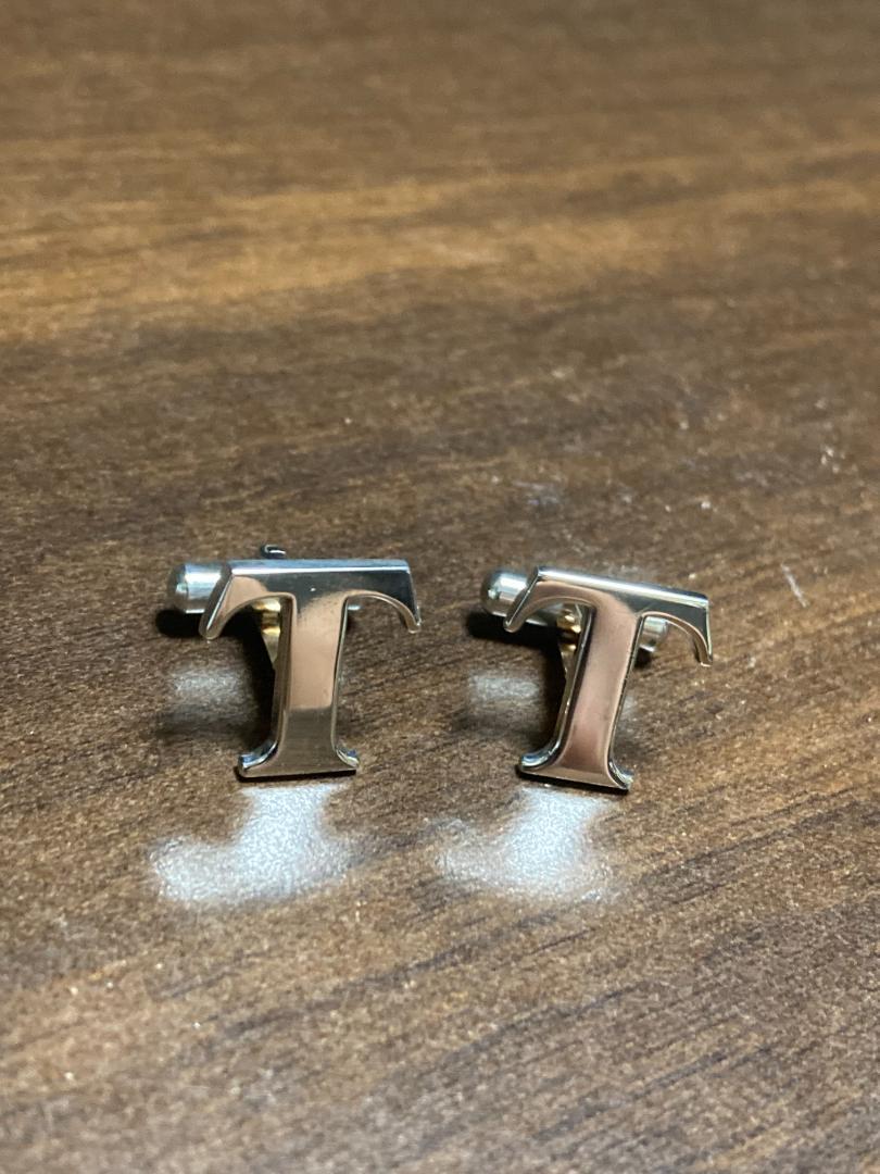 Excellent Condition Tiffany T Logo Cufflinks Silver 925