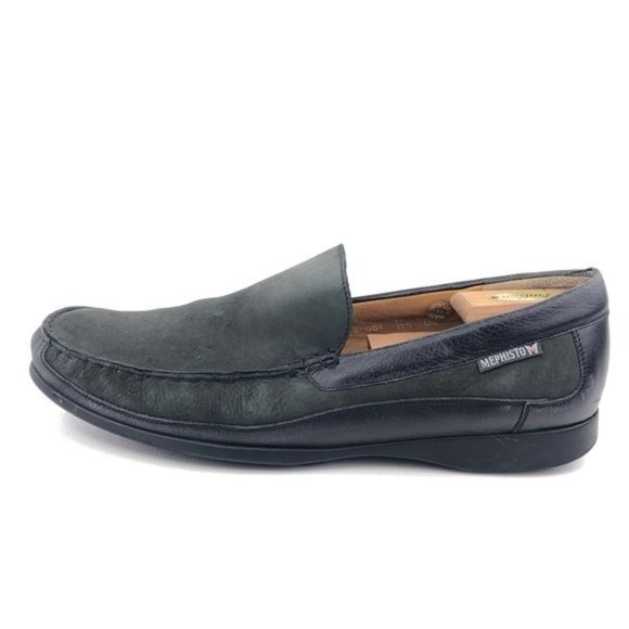 Mephisto Baduard Black Leather Dress Loafers 11.5