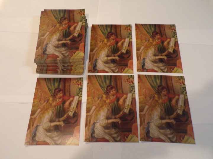 160 count Two Young Girls at the Piano - Mini Art Prints - Renoir