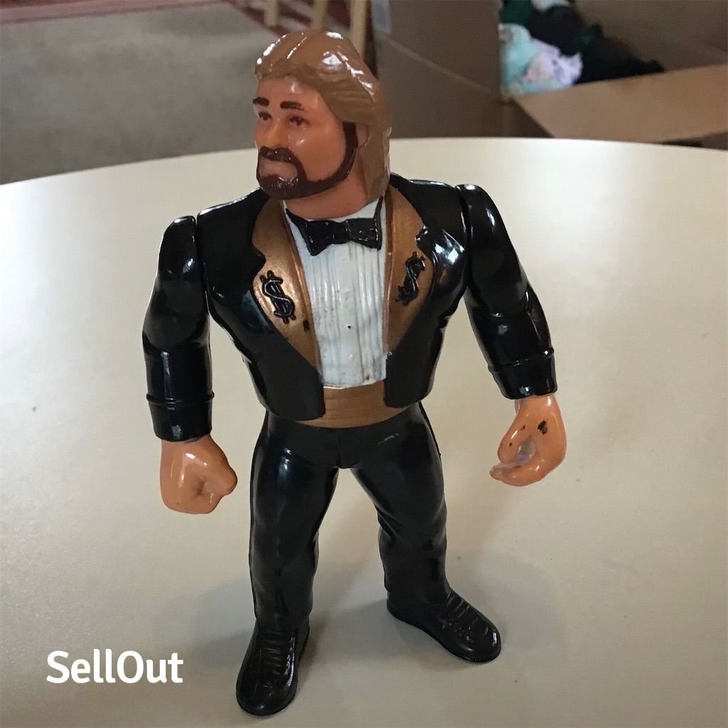 Vintage WWF Hasbro Million Dollar Man Ted DiBiase Action Figure 1990