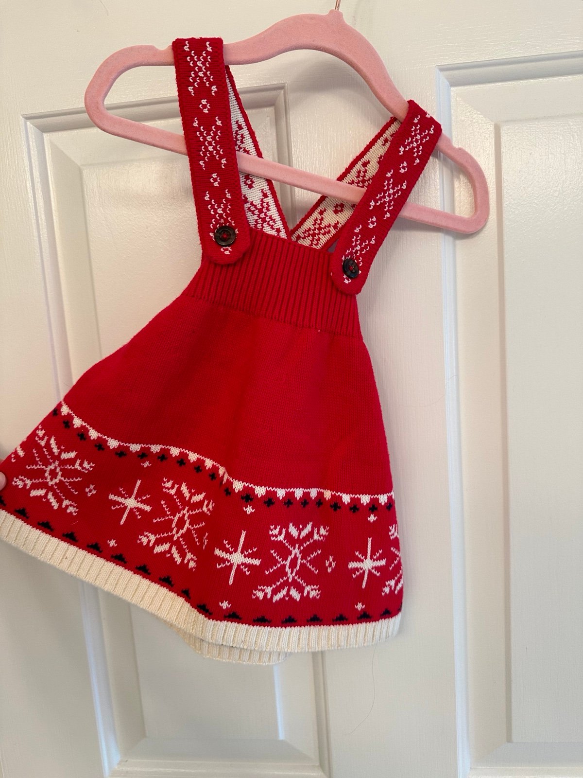 Hanna Andersson Baby Holiday Sweater Dress, Size 6-12 months