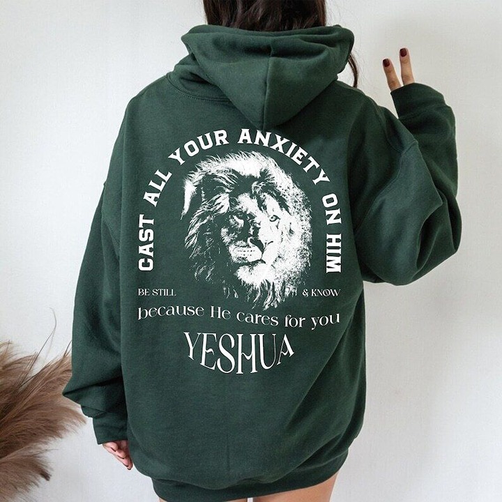 Cast Your Anxiety Hoodie Christian Hoodie Bible Verse Hoodie