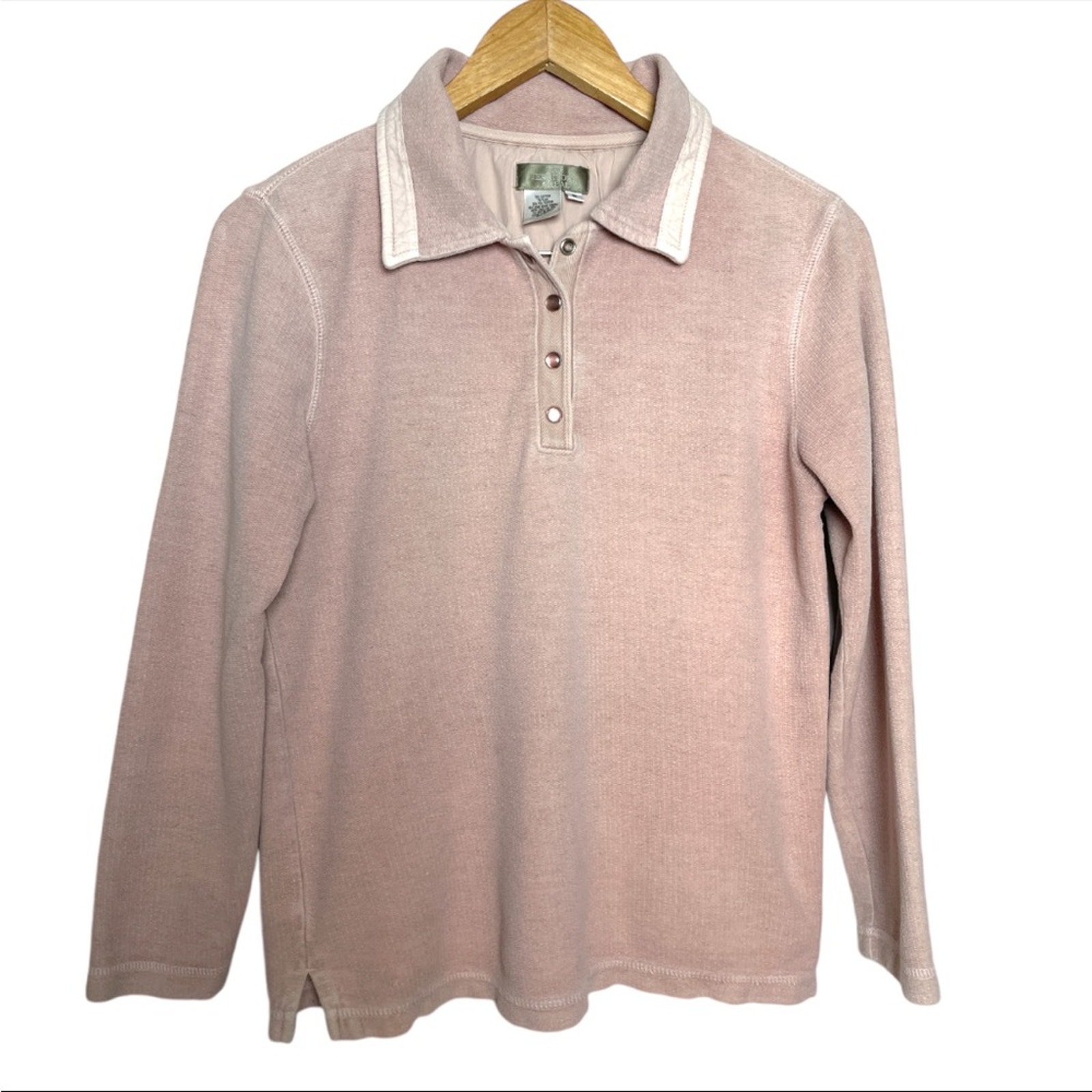 The terrority ahead dusty rose Terry fleece top & pants set cotton flax S