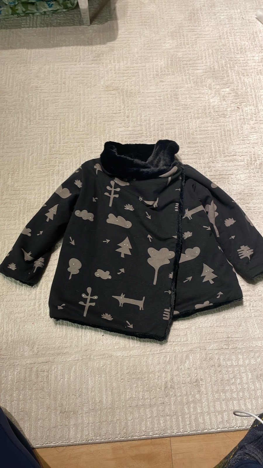 Kids Girl 5T Omamimini Faux fur jacket / pile fleece jacket - soft