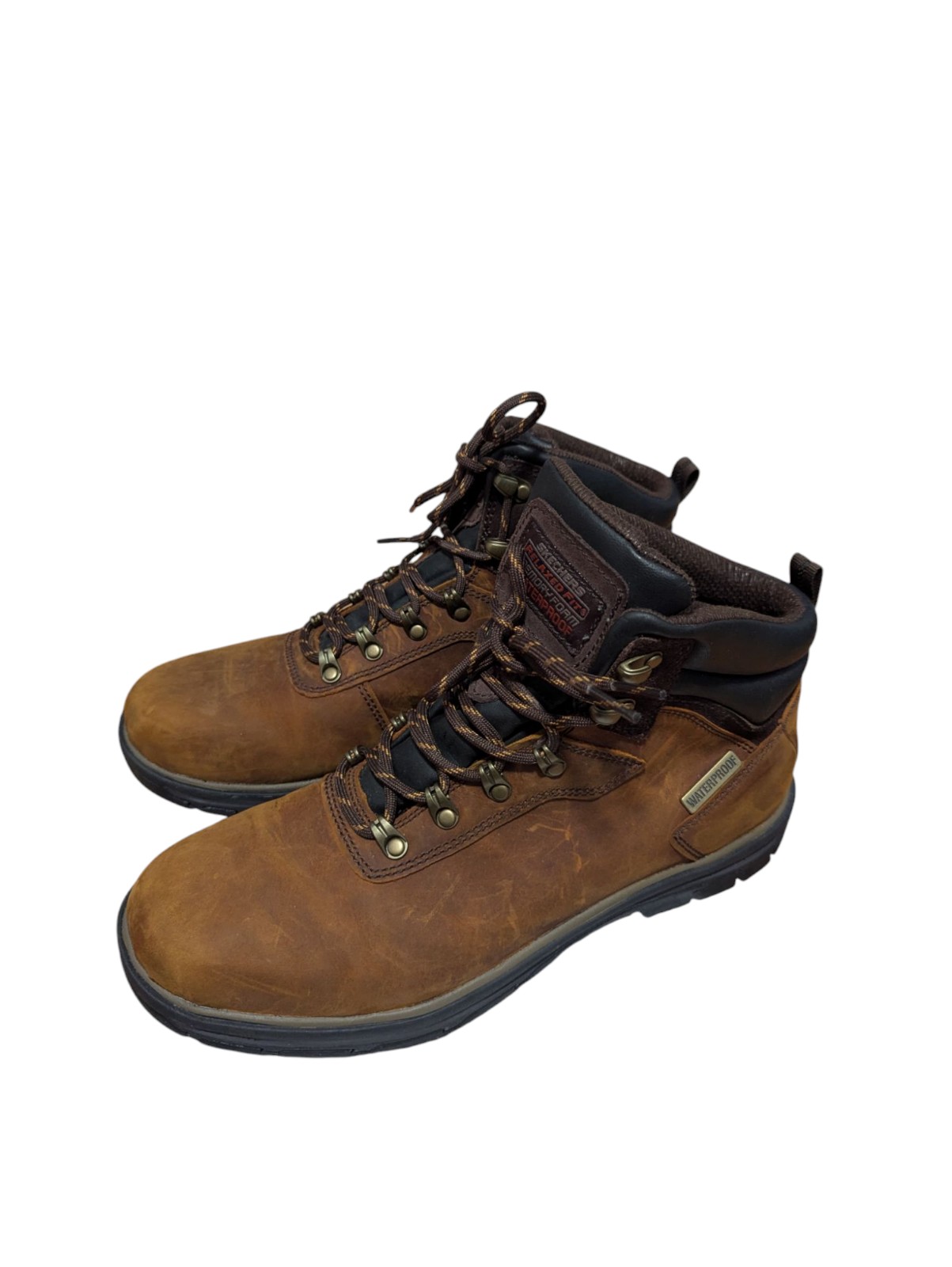 Skechers Men's Segment Ander Boot Caramel Color Waterproof Size 10.