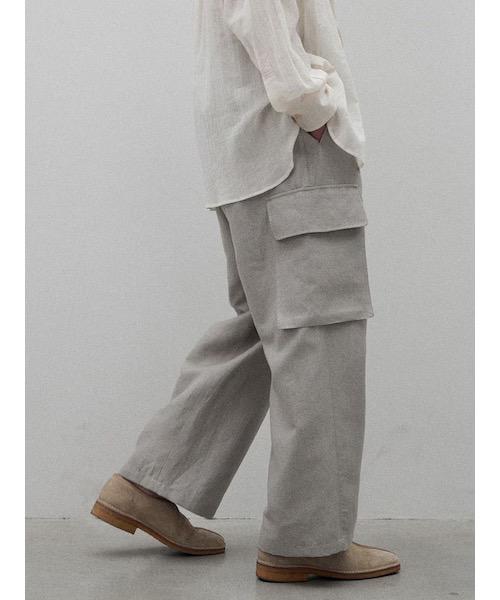 WYM LIDNM WOOL LINEN BACKSATIN CARGO
