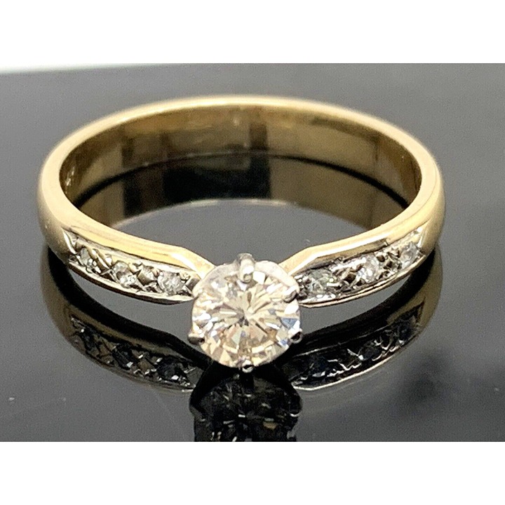 Engagement Ring Diamond 14K Yellow Gold Wedding 0.50ctw Womens Jewelry Size 8.25