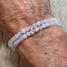 White Moonstone 4mm Round Beaded Gemstone Healing Reiki Dainty Bracelet Gift