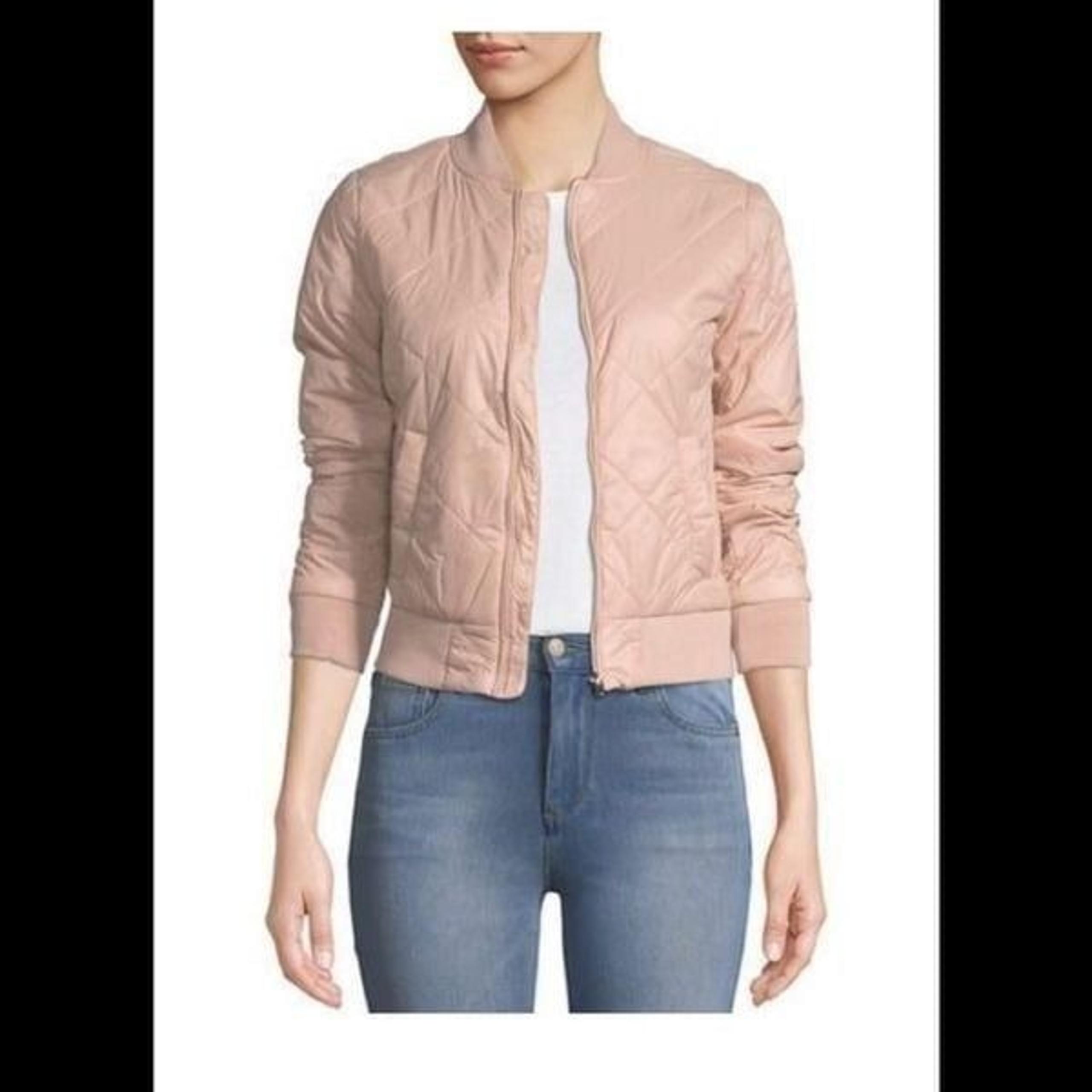 Romeo & Juliet Couture Pink Blush Bomber Jacket size S Light Bomber Jacket