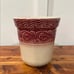 Longaberger Pottery Woven American Craft ACO Paprika Maroon 2 Qt Utensil Crock