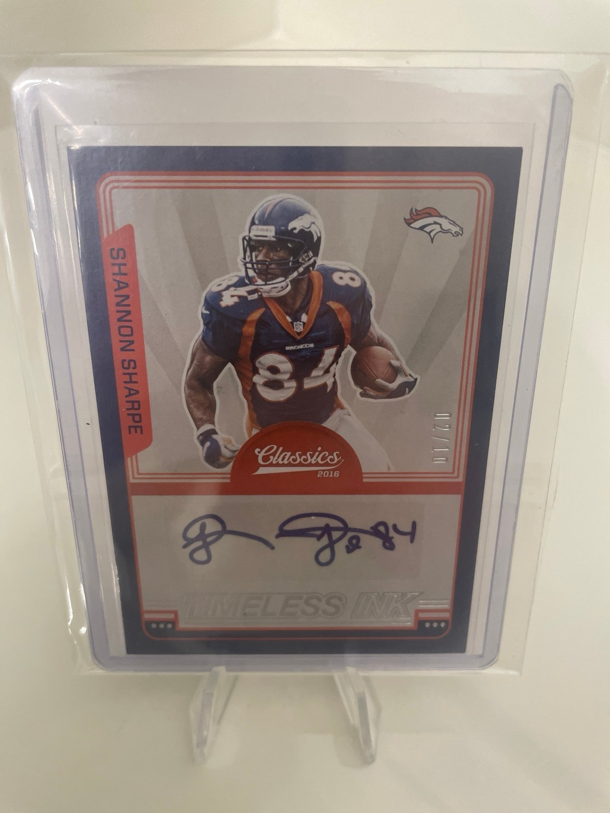 Shannon Sharpe 2016 Classics Auto Timeless ink 02/10