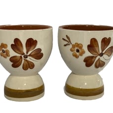 Adorable Vintage Pair of Stangl First Love Egg Cups in Excellent Used Condition