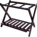 Casual Home Luggage Rack with Shelf in Espresso