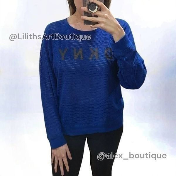 DKNY Sport Allover Mesh Sweatshirt(I002)-Size S for Women
